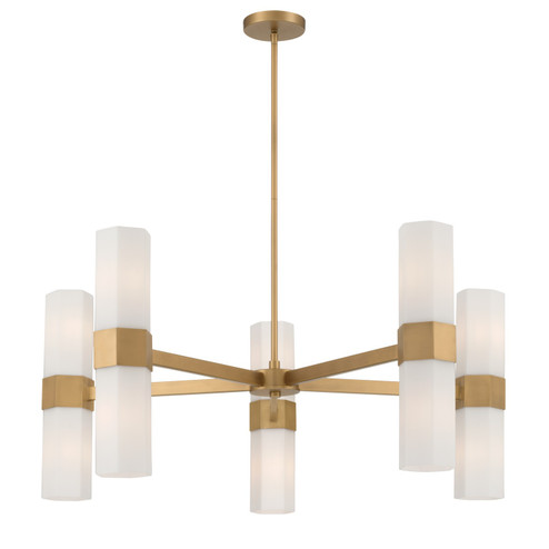 Delgada Ten Light Chandelier in Legacy Brass (7|12129-732)