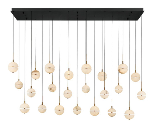 Corfu LED Chandelier in Black (541|12379-02)