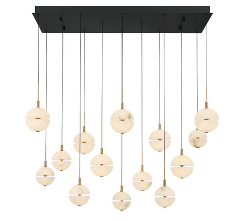Corfu LED Chandelier in Black (541|12377-02)