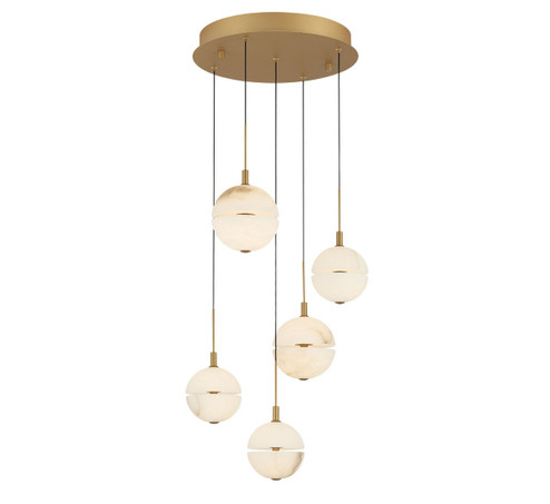 Corfu LED Chandelier in Painted antique brass (541|12371-030)