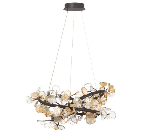Pisa LED Chandelier in Black with gold accent (541|12326-043)