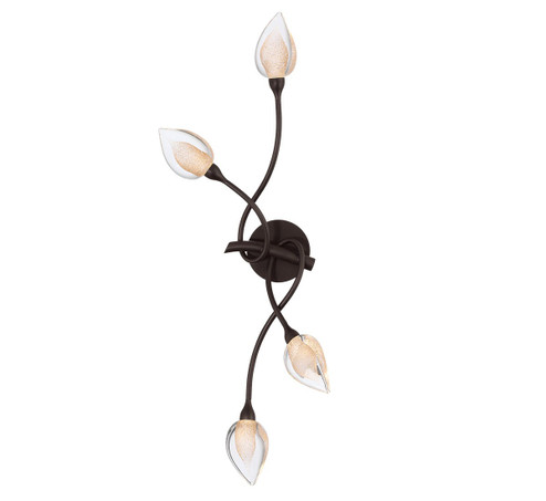Modena LED Wall Mount in Black with gold accent (541|12312-043)