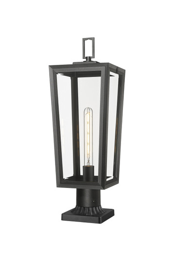 Madison One Light Outdoor Post Lantern in Matte Black (405|9952-1PLT-BK-23-CL)