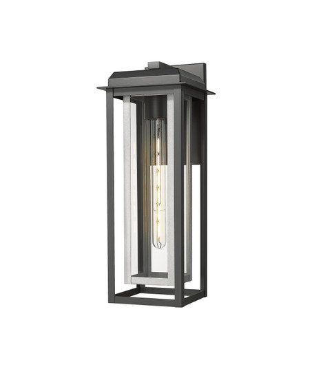 Mansfield One Light Wall Sconce in Matte Black (405|9951-1W-BK-20-CG-SV-CL)