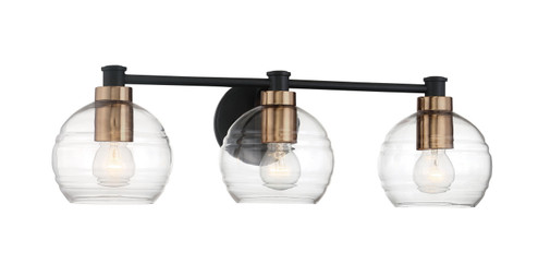 Keyport Three Light Bath in Sand Coal W/Natural Brushed Br (7|4913-653)