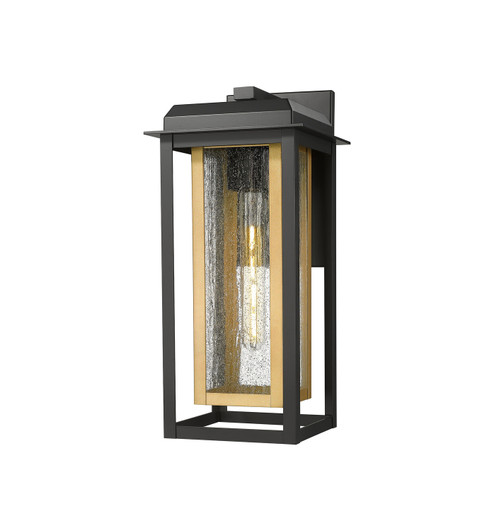 Mansfield One Light Wall Sconce in Matte Black (405|9951-1W-BK-16-CG-BR-SDY)