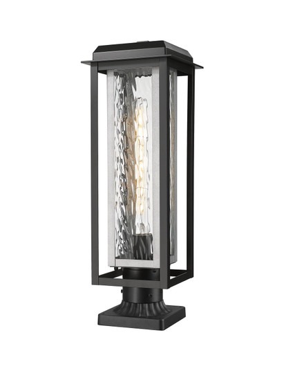 Mansfield One Light Outdoor Post Lantern in Matte Black (405|9951-1PLT-BK-20-CG-SV-WG)
