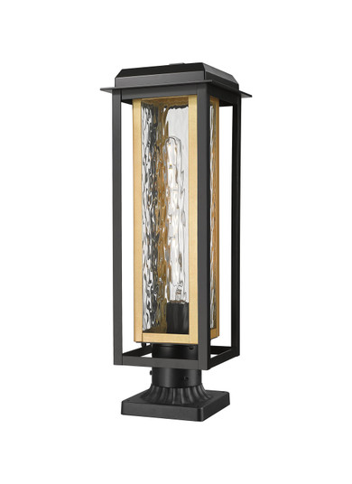 Mansfield One Light Outdoor Post Lantern in Matte Black (405|9951-1PLT-BK-20-CG-BR-WG)