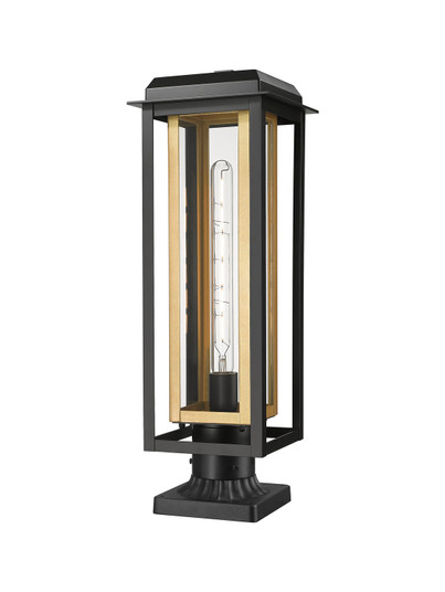 Mansfield One Light Outdoor Post Lantern in Matte Black (405|9951-1PLT-BK-20-CG-BR-CL)