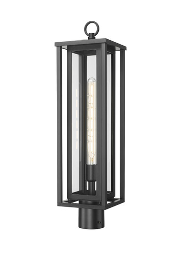 Ashland One Light Outdoor Post Lantern in Matte Black (405|9950-1PLT-BK-25-CL)