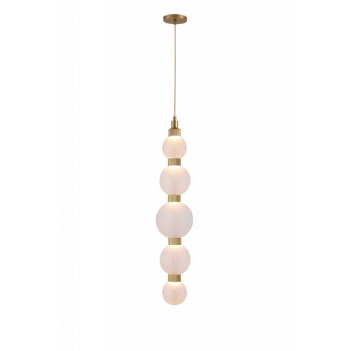 Zayna LED Pendant in Aged Brass (192|HF7960-AB-WHT)
