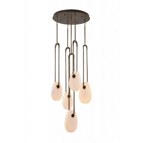 Palmea LED Pendant in Aged Brass (192|HF7155-AB-WHT)