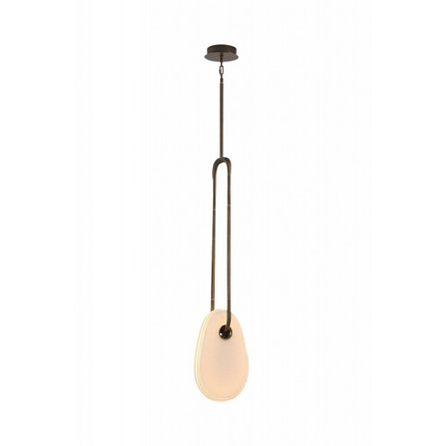 Palmea LED Pendant in Aged Brass (192|HF7122-AB-WHT)