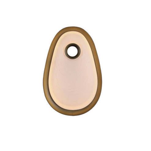 Palmea LED Wall Sconce in Aged Brass (192|HF7111W-AB-WHT)