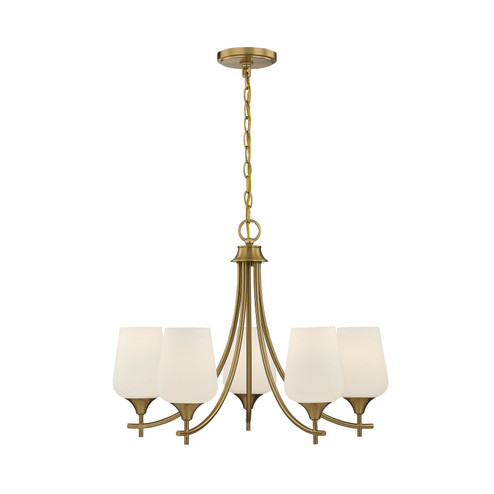 Octave Five Light Chandelier in Warm Brass (51|1-6032-5-322)