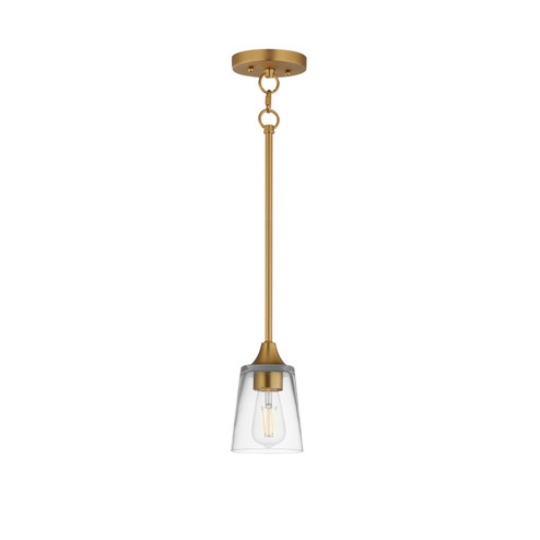Hudson One Light Pendant in Natural Aged Brass (16|92880CLNAB)