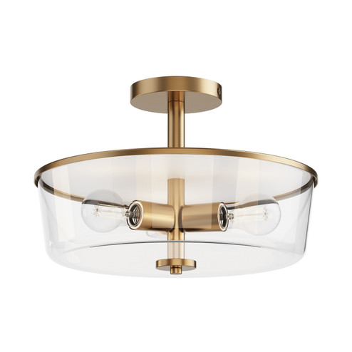 Fuller Three Light Semi Flush/Pendant Convertible in Natural Aged Brass (16|5695CLNAB)