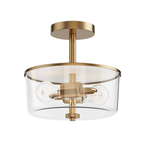 Fuller Two Light Semi Flush/Pendant Convertible in Natural Aged Brass (16|5692CLNAB)