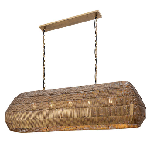 Gilda Five Light Linear Pendant in Antique Brass (16|29185AB)