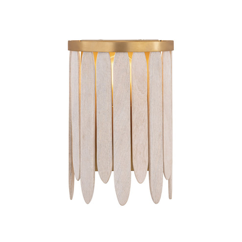 Marimba One Light Wall Sconce in Weathered White (16|22510WWTNAB)
