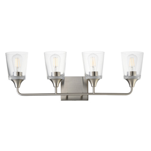 Hudson Four Light Bath Vanity in Satin Nickel (16|12884CLSN)