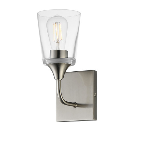 Hudson One Light Wall Sconce in Satin Nickel (16|12881CLSN)