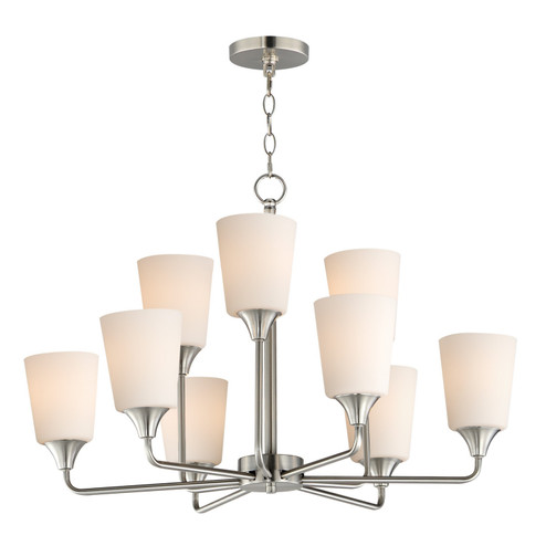Hudson Nine Light Chandelier in Satin Nickel (16|12879SWSN)