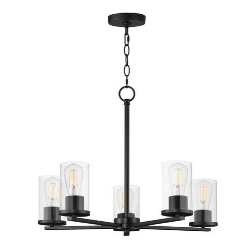 Lateral Five Light Chandelier in Black (16|10286CLBK)