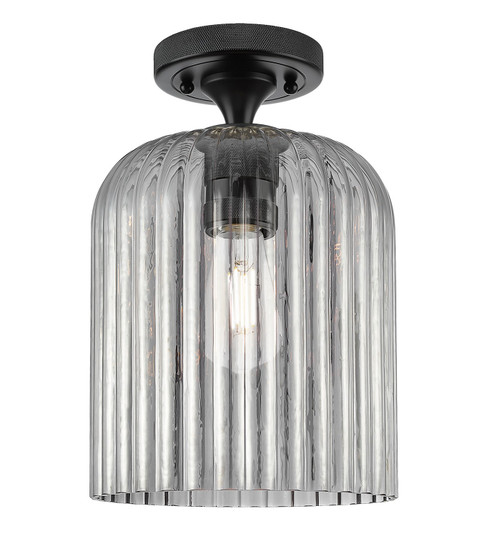 Downtown Urban One Light Flush Mount in Matte Black (405|434-1F-BK-G559-8SM)