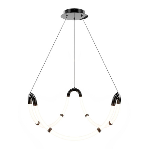 Swathe LED Chandelier in Black Chrome (34|PD411630-BC)