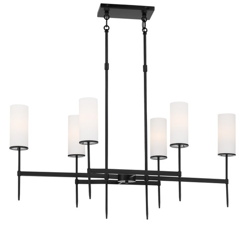 First Avenue Six Light Island Pendant in Coal (7|3846-66A)