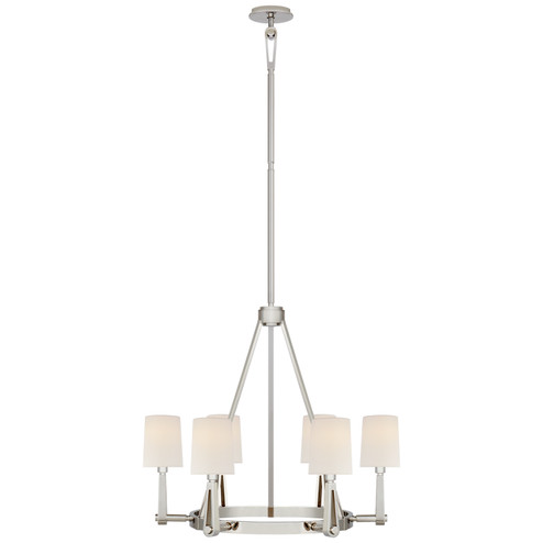 Alpha Six Light Chandelier in Polished Nickel (268|TOB 5510PN-L)