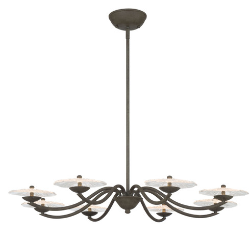 Coral Bloom LED Chandelier in Black Slate (62|5865-8 BT-CLR)