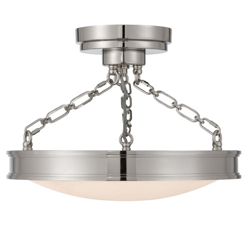 Cameron LED Semi-Flush Mount in Polished Nickel (62|1700-17SF PN-EG)