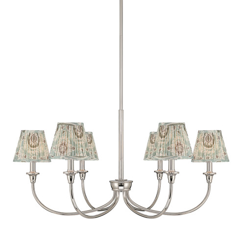 Cambria Six Light Chandelier in Polished Nickel (62|1622-6 PN-HGA)