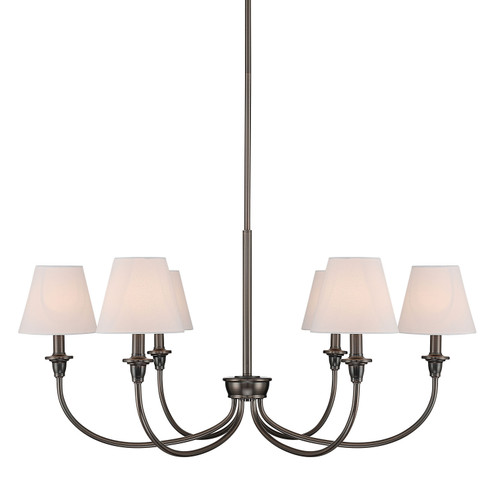 Cambria Six Light Chandelier in Oil Rubbed Bronze (62|1622-6 ORB-EHW)