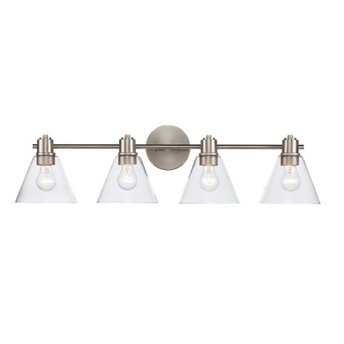Four Light Vanity in Brushed Nickel (110|22594 BN-CL)