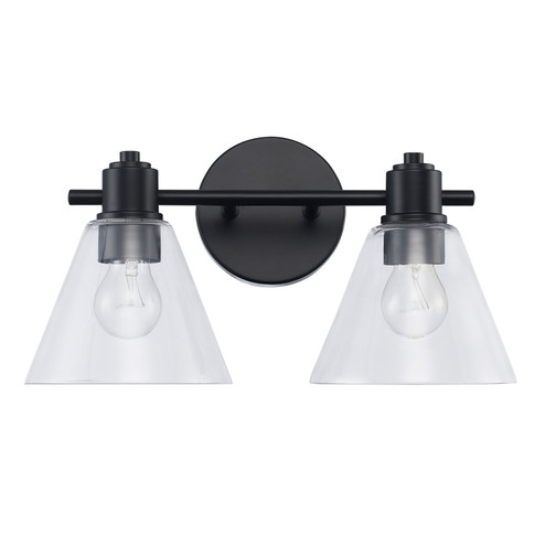 Two Light Vanity in Black (110|22592 BK-CL)