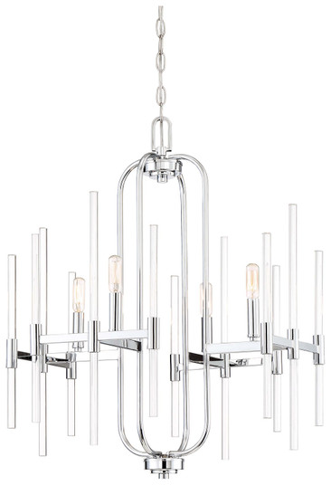 Pillar Four Light Chandelier in Chrome (7|3094-77) Pillar Four Light Chandelier in Chrome (7|3094-77)