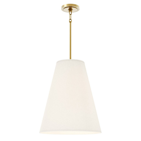 Chrissy Four Light Pendant in Shannon Oyster w/Modern Brass (165|494)
