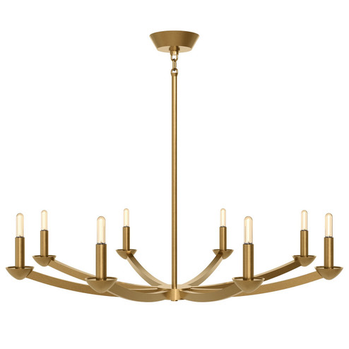 Goldie Eight Light Chandelier in Lacquered Burnished Brass (165|2953)
