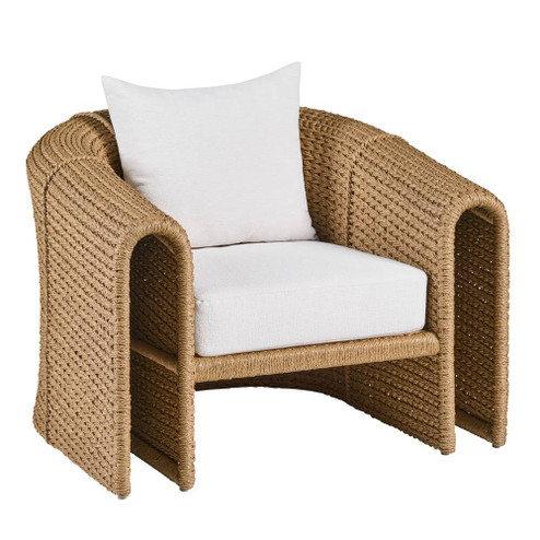 Julien Outdoor Lounge Chair in Pearl/Tan (314|FRS34)