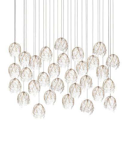 Banyan 30 Light Pendant in Antique Brass/Clear/Silver (142|9000-1392)