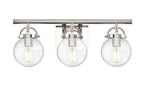Downtown Urban Three Light Bath Vanity in Polished Nickel (405|416-3W-PN-G204-6)