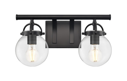 Downtown Urban Two Light Bath Vanity in Matte Black (405|416-2W-BK-G202-6)