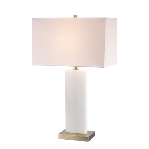 Alpine One Light Table Lamp in Antique Brass / White (110|RTL-9227 AB-WH)