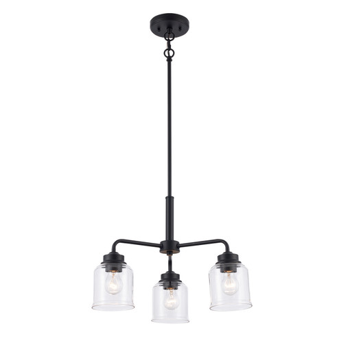 Zoe Three Light Pendant in Black (110|72055-3 BK)