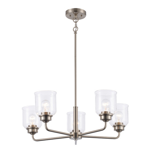 Zoe Five Light Chandelier in Brushed Nickel (110|72055 BN)