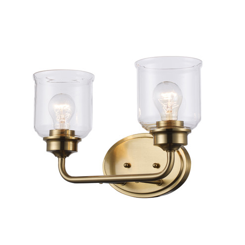 Zoe Two Light Vanity in Antique Gold (110|72052 AG)