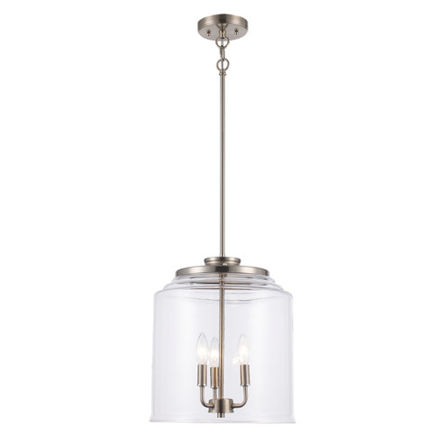 Zoe Three Light Pendant in Brushed Nickel (110|72050-3 BN)